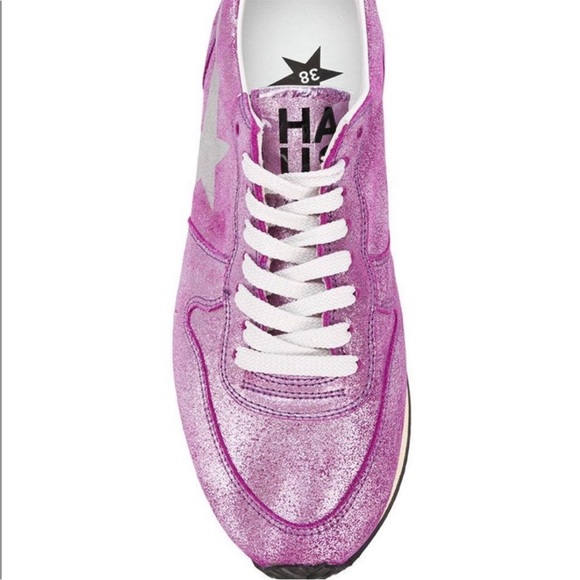 Haus By Golden Goose Leather Pink Trainers - Picture 4 of 12
